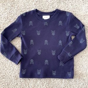 Cat & Jack ☠️ Skull n bones long sleeve tee SZ 4/5